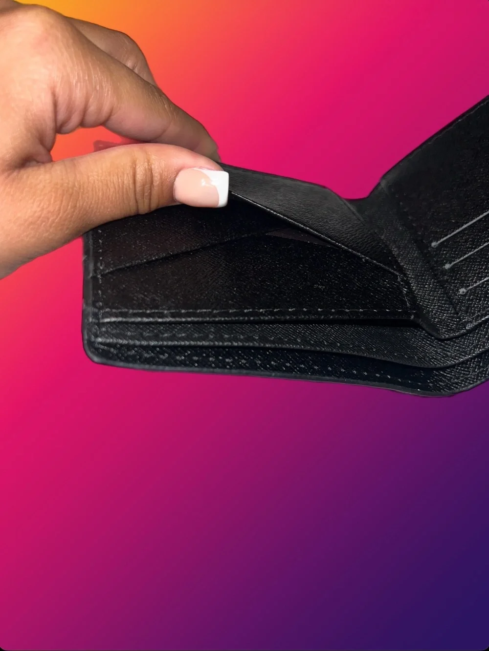 Louis Vuitton Black Epi Embossed Bi-Fold Card Holder